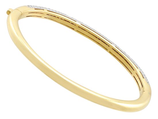 Diamond Gold Bangle Reverse View