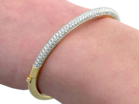 Diamond Bangle Worn Close-Up