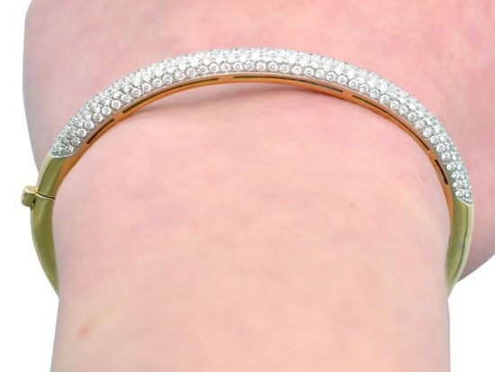 Yellow Gold Bangle Wearing Shot