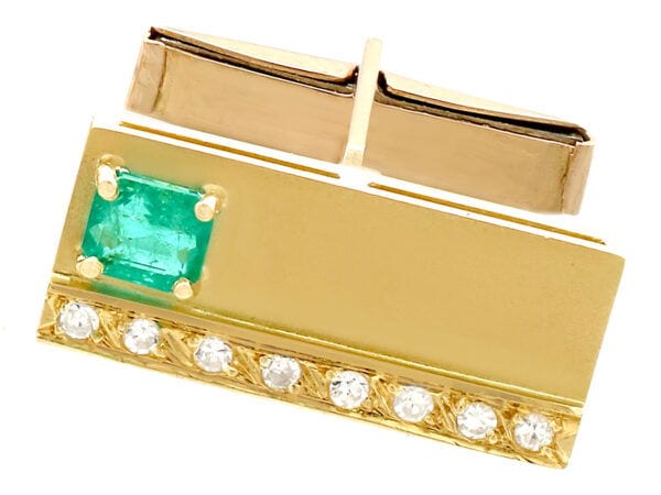 vintage emerald cufflink