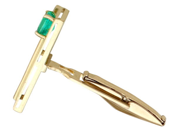 vintage emerald and diamond cufflink