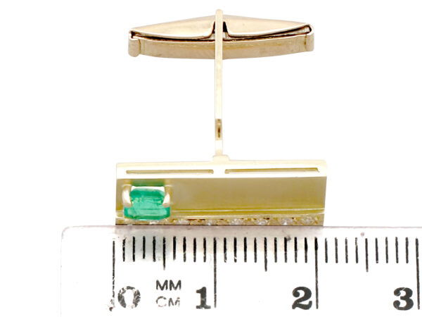 vintage emerald cufflinks size