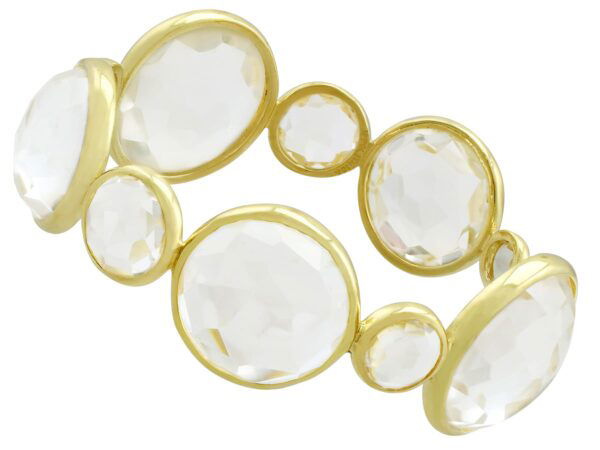 Rock Crystal Bangle Angled View
