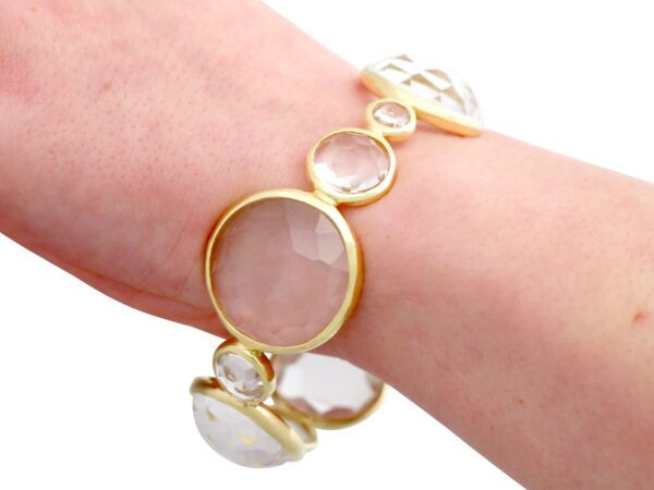 Gold Crystal Bangle Worn Close-Up