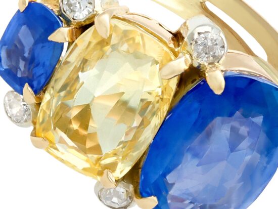 Sapphire Cocktail Ring Close Up
