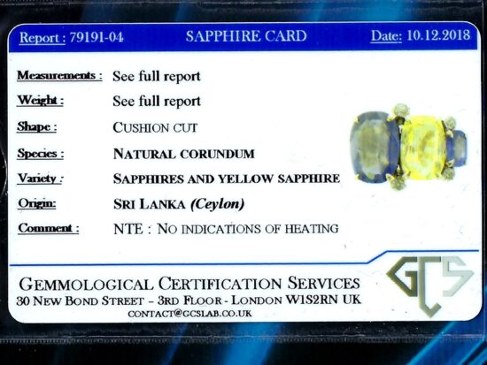 Gemstone Certificate Report Card