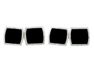 Art Deco onyx cufflinks
