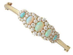 Victorian Opal Bange with Diamonds