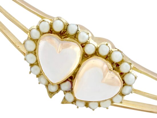 Moonstone pearl cluster close-up