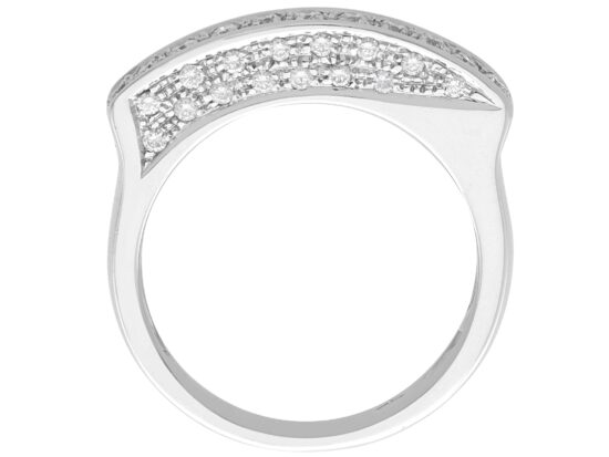 Unusual Half Eternity Ring in White Gold setting