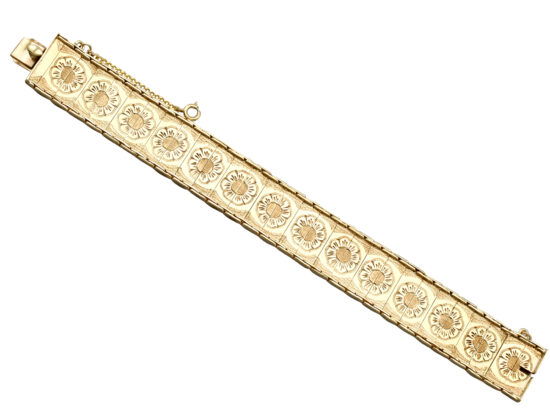 Vintage Yellow Gold Link Bracelet