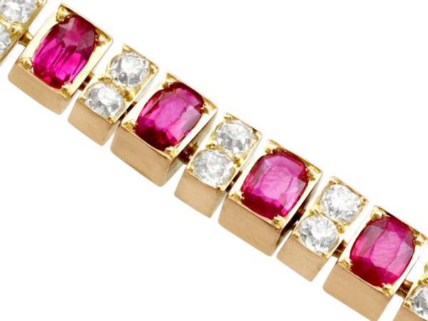 Antique Ruby Bracelet Close Up