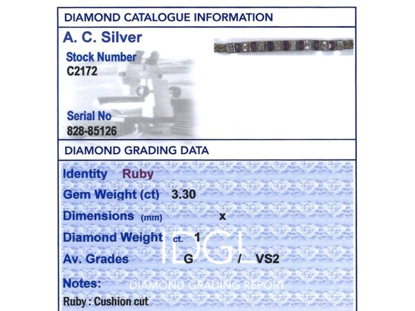 Ruby Diamond Certificate Included
