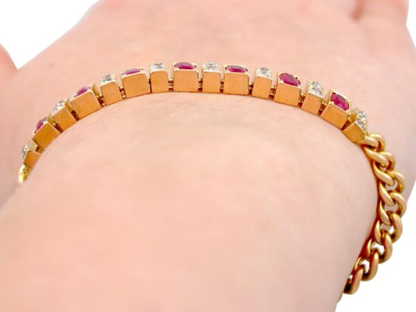 Ruby Line Bracelet Worn Close-Up
