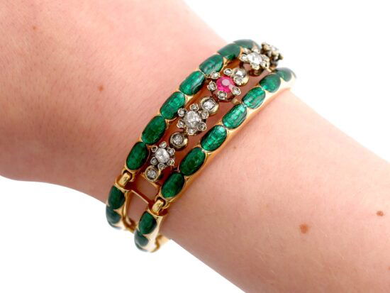 Antique Russian Wrist Bangle View