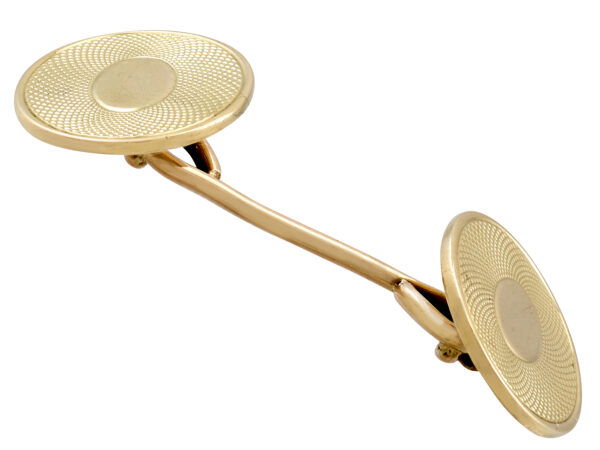 Antique Victorian Cufflinks Angled View