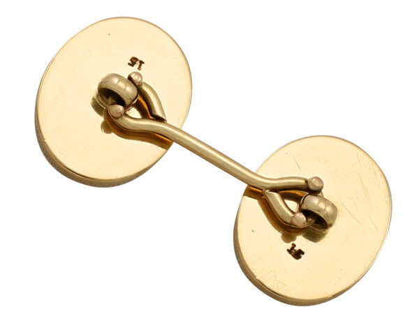 Antique Victorian Cufflinks Reverse View