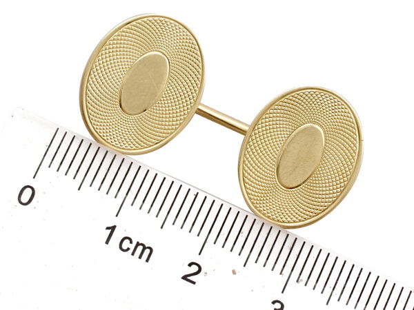 15ct Gold Cufflinks Size Reference