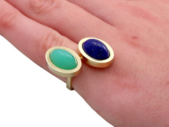 Lapis Lazuli Ring Worn View