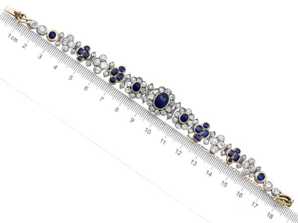 Bracelet Measurement Sapphire Diamond Yellow Gold