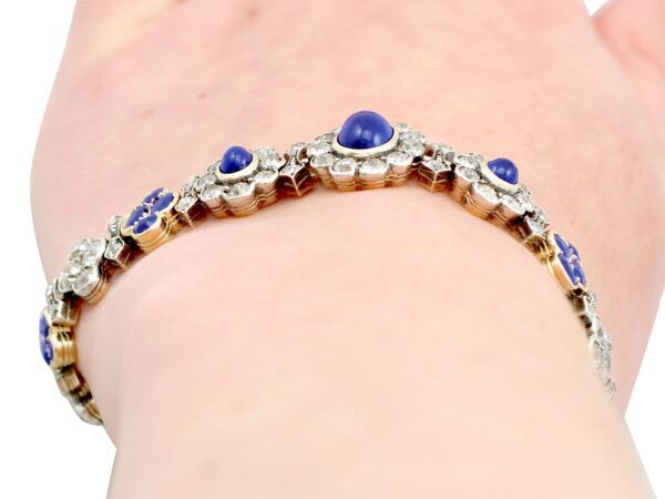 Sapphire Diamond Bracelet Worn Shot