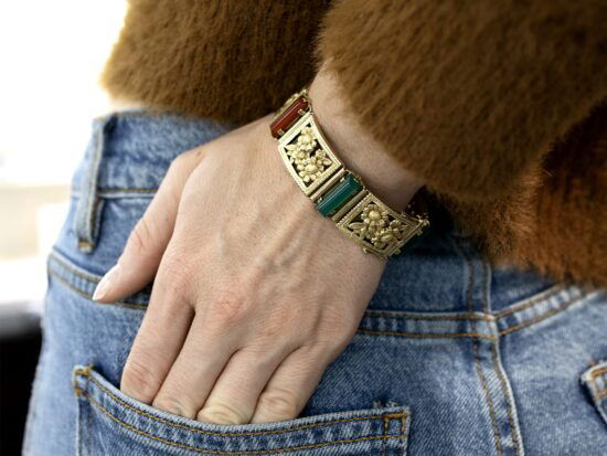 Agate Malachite Bracelet Social Image