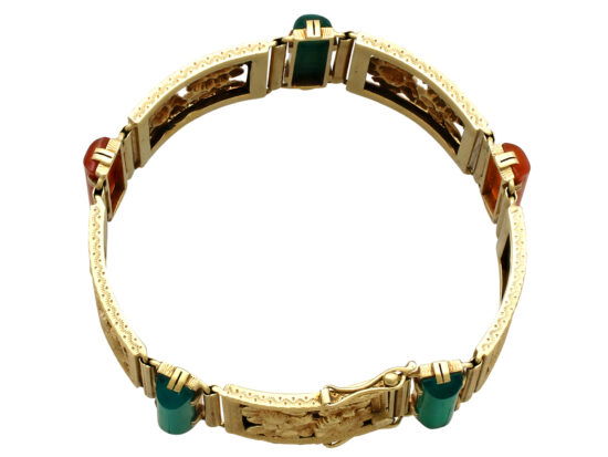 14ct Yellow Gold Agate Bracelet