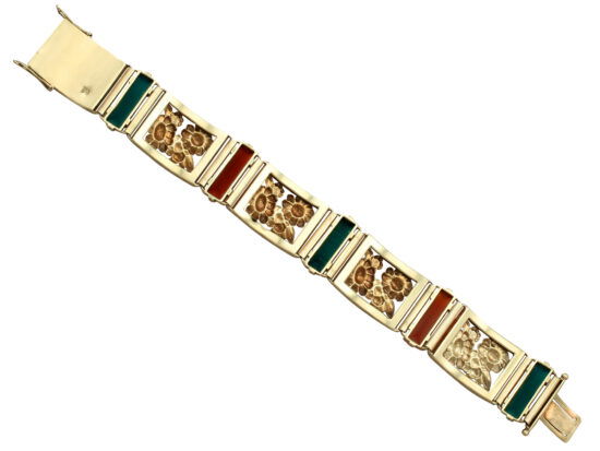 Agate Malachite Bracelet Reverse View