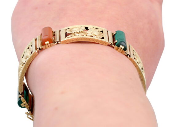 Malachite Bracelet Worn Close-Up