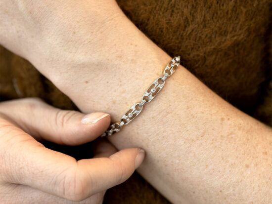 Edwardian Gold Bracelet On Wrist