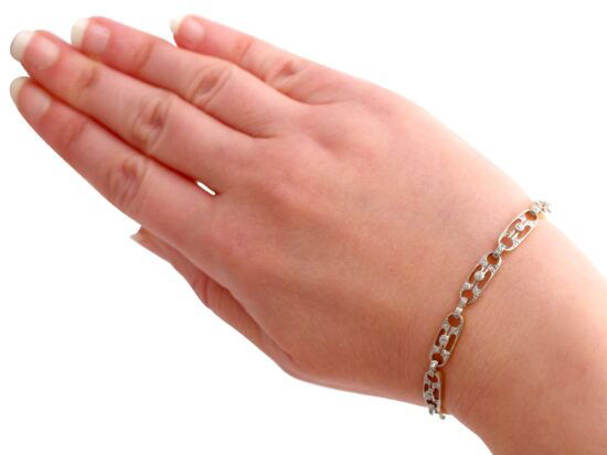 Diamond Yellow Gold Bracelet On Wrist