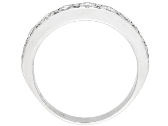 setting of Vintage Diamond Half Eternity Ring