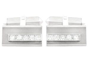 vintage white gold diamond cufflinks