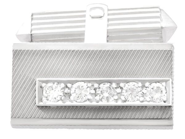 1970s white gold diamond cufflinks