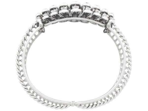 White Gold Diamond Bangle Above