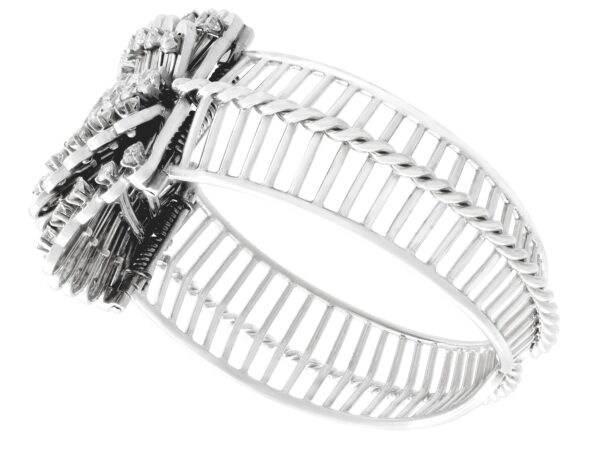 Antique Diamond Bangle Angled View