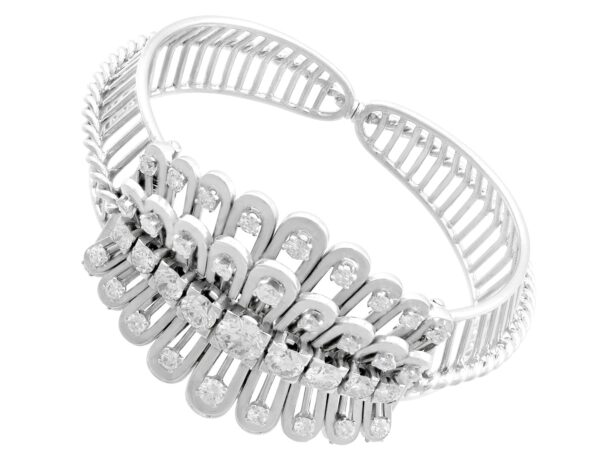 4.87 Diamond White Gold Bangle