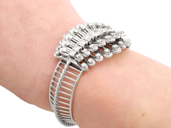 Antique Diamond Bangle Worn Close-Up