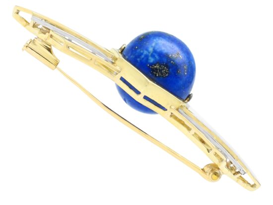 Lapis Lazuli Brooch in Gold