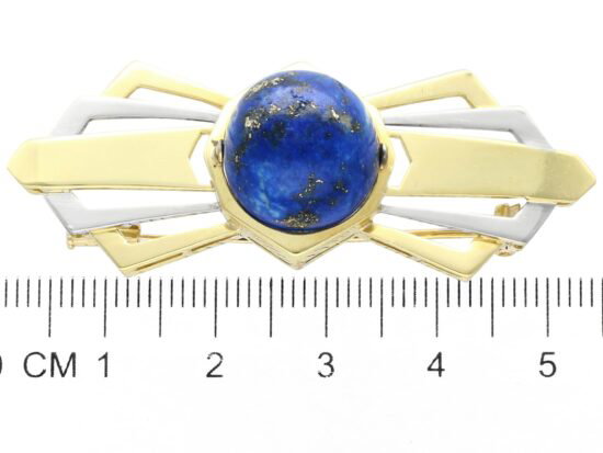 Lapis Lazuli Brooch in Gold size
