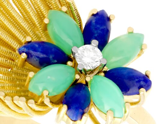 Chrysoprase Sodalite Ring Close Up