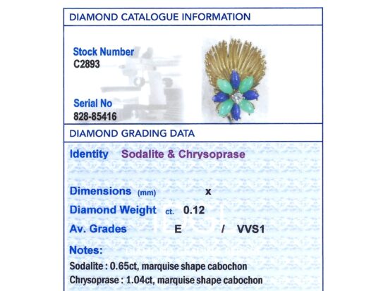 Diamond Grading Report Card Image