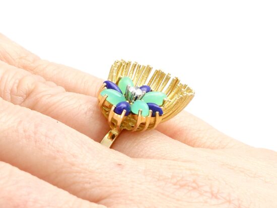 Gemstone Dress Ring On Hand