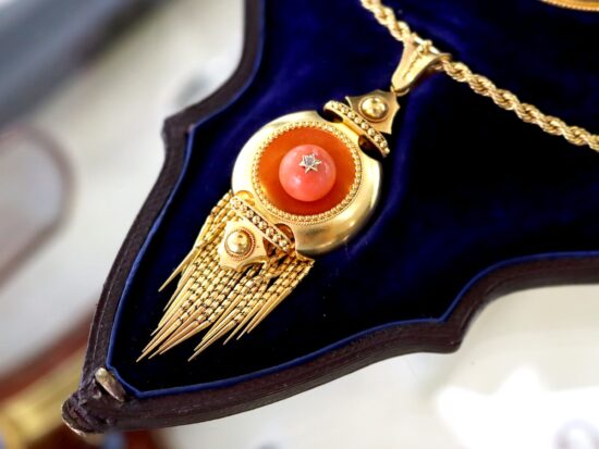 Victorian Coral Gold Jewellery Set