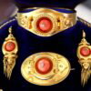 Antique Coral Jewellery Set Boxed
