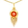 Coral Diamond Necklace Front View