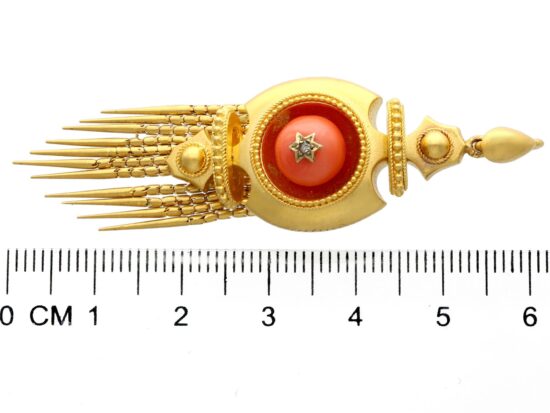 Victorian Coral Pendant Size Reference