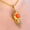 Victorian Coral Pendant Close Up