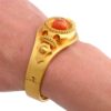Wearing Coral Bead Bangle Close Close Up
