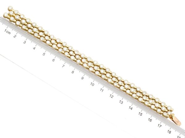 vintage yellow gold diamond bracelet size